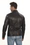 Men's Minimal and Attractive Derimont Jacket Men's Genuine Lambskin Slim Fit Black Coat - 2