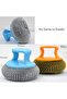 Steel Scrubber with Handle, Kitchen Cleaning Sponge Set, 2-Pack, Black and White - 4