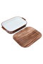 Dessert Plate Glass with Golden Rim Alsaif Gallery, 36x15x2.8 cm, Small Oval - Transparent - 2