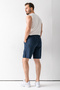 Men's Adjustable Waist Double Pocket Shorts Navy Blue - 9239 - 8