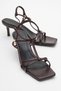 Gibson Burgundy Square Toe Women's Heeled Sandals