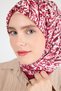 Red Marbled Patterned Scarf 3012 - 4