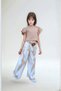 Girls' Double Set - 100% Cotton Knitted Combed Fabric, Digital Printed Bottom Top Set