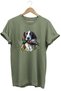Hunting Hunting Dog and Duck Printed 100% Cotton Regular Fit Crew Neck Premium Khaki T-Shirt