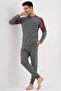 Men's Long Sleeve Seasonal Crew Neck Pajama Set 90% Cotton 10% Viscose - 2