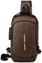 YU WELL Multifunctional Anti-Theft Cross Body Sling Bag with USB Charging Waterproof Backpack for Tr - 2