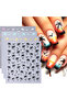 SO-240-4pcs 4pcs Black Coconut Tree Beach Nail Sticker Summer Palms Leaves Nail Decals Adhesive Slid