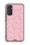 Samsung Galaxy A34 5G Protective Case Cover Flowers Background Pattern
