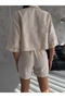 Women's Lace Detailed Linen Shirt with Pockets - 2