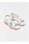 White Velcro Cross Strap Baby Girl Sandals