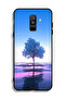 غطاء حماية لهاتف Samsung Galaxy A6 Plus (2018) بتصميم شجرة نيون وانعكاس مائي فني رقمي