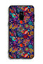 غطاء حماية لهاتف Samsung Galaxy A8 Plus (2018) بنقشة طيور وأوراق زهور ملونة
