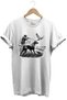 Hunting Themed Bird Hunting and Hunting Dog Printed 100% Cotton Regular Fit White T-Shirt