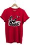 Hunting Themed Bird Hunting and Hunting Dog Printed 100% Cotton Regular Fit Red T-Shirt
