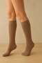 Women's Knitted Patterned Winter 200 Den Knit Skin Knee Socks - 2