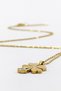 Stainless Steel Gold Colored Four Leaf Lucky Clover Steel Necklace, Gift Necklace (60 cm) - 6