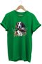 Hunting Hunting Dog and Duck Printed 100% Cotton Regular Fit Crew Neck Premium Green T-Shirt