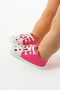 First Step Lace-Up Rabbit Embroidered Comfortable Non-Slip Sole Baby Girl Booties Shoes - 2