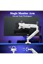 ETHU Single Monitor Arm, Gas-Spring Full-Motion Mount for 13–32 inch Monitors up to 9 kg, White - 2