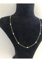 Gold Color Thin Chain ​​Rednose Row Cylinder Model Shiny Shiny Necklace (Yellow) - 2
