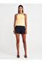 10772 Knitwear Blouse with Strap Bow Detail-Yellow - 3
