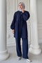 Knotted Loose Dark Navy Blue Suit