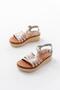 730-142 Beige Genuine Leather Orthopedic Sole Women's Sandals - 3