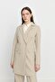Double Breasted Blazer Jacket Stone