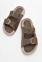 Men's Gold Buckle Slippers Mink - 5
