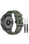 Silicone Bands For Garmin Fenix 7X | Fenix 6X 5X 5P 5 Plus 6X Pro 3-Green
