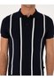 Navy Blue Slim Fit Polo Neck Knitwear T-Shirt 50300833-Vr033 - 6