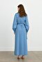 Front Buttoned Jeans Denim Dress Ice - 7