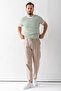Men's Adjustable Waist Pocket Jogger Trousers Beige - 5060 - 4