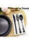 Black Plastic Cutlery Set 300 Pieces – Durable and Stylish Disposable Party Set- - 4
