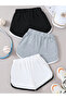 Girl's 3 Pack Rhythm Heart-Lamour-Feather Printed Piping Combed Cotton Shorts - 3