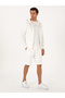 Ecru Regular Fit 100% Cotton Full Zip Hooded Sweatshirt 50302481-Vr019 - 4