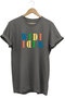 Widi Colorful Logo Printed 100% Cotton Comfortable Fit Premium Gray T-Shirt