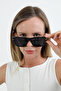 Rectangular Frame Metal Accessory Sunglasses - 4