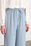 Elastic Waist Wide Leg Trousers Light Blue - 3