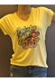 Printed Women's V-Neck Yellow T-Shirt