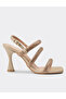 Kindep Three Band Stone Piping Heeled Women's Shoes Ten - 3