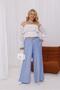 Large Size with Pockets and Elastic Waist Palazzo Pants - 3