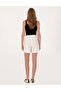 White Comfort Fit Linen Bermuda Shorts 50306492-Vr013 - 4
