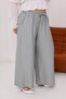 Large Size with Pockets and Elastic Waist Palazzo Pants - 7