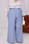 Large Size with Pockets and Elastic Waist Palazzo Pants - 8