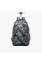 St.Right Game Print 18-inch Trolley Backpack with Retractable Handle - 32x25x47 cms