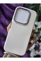 Tecno Spark 10 Compatible Matte Cream Silicone Case with Metal Camera Frame - 4