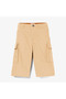 Brookline Poplin Cargo Men's Cream Shorts - 4