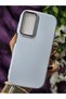 Matte Baby Blue Silicone Case with Samsung Galaxy M15 Compatible Metal Camera Frame
