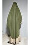 Full Length Oval Sandy Souffle Khimar Hijab Scarf - 3